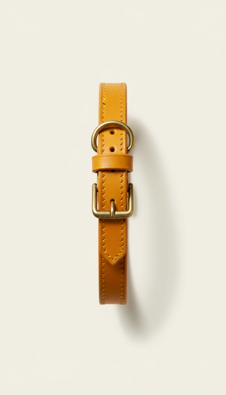 Leather Collar With Color Pop