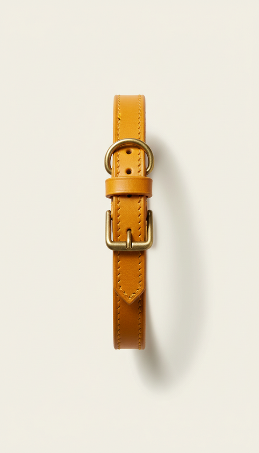 Leather Collar With Color Pop