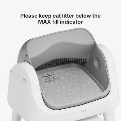 Litter Pad for Autoscooper 12, Waterproof Scratch-Resistant Non-Stick Pad, 15.39 x 13.74 Inches, Fit for Autoscooper 12 Self-Cleaning Litter Boxes, 2-Pack